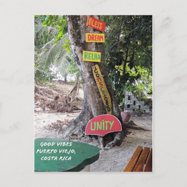 Good Vibes Rasta Restaurant Postcard Postkarte (Vorderseite)
