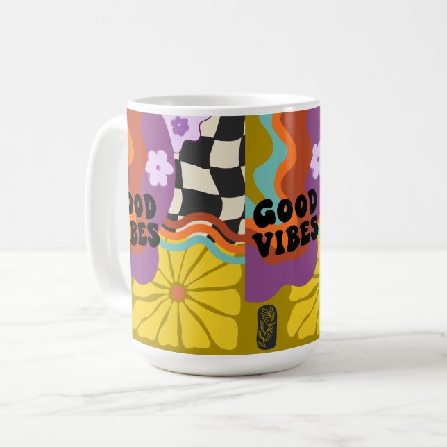 Good Vibes - Retro Days Kaffeetasse (Vorderseite Links)