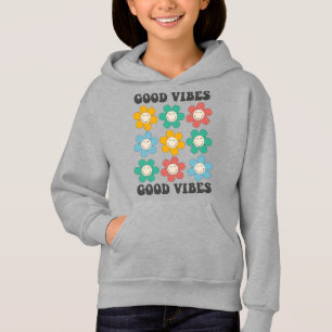 Good Vibes Retro farbenfrohe Daisy Blume Hoodie