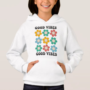 Good Vibes Retro farbenfrohe Daisy Blume Hoodie