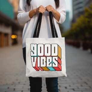 Good Vibes Retro Trendy Motivierend Inspiration Tasche