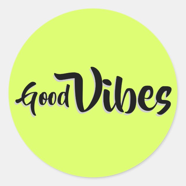 Good Vibes Runder Aufkleber (Vorderseite)