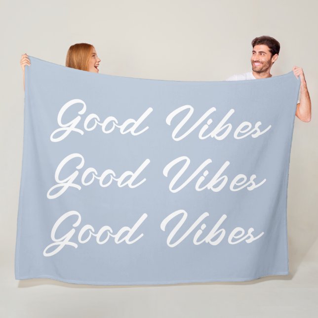 Good Vibes Sherpa Fleece Throw Blanket (Beispiel)
