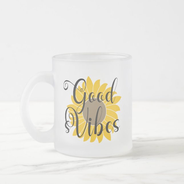 Good Vibes Sunflower Coffee Mug (Gauche)