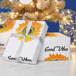 Good Vibes Sunflower Geschenkpapier
