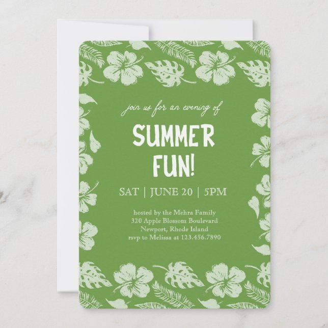 Good Vibes & Sunshine Summer Party Einladung (Vorderseite)