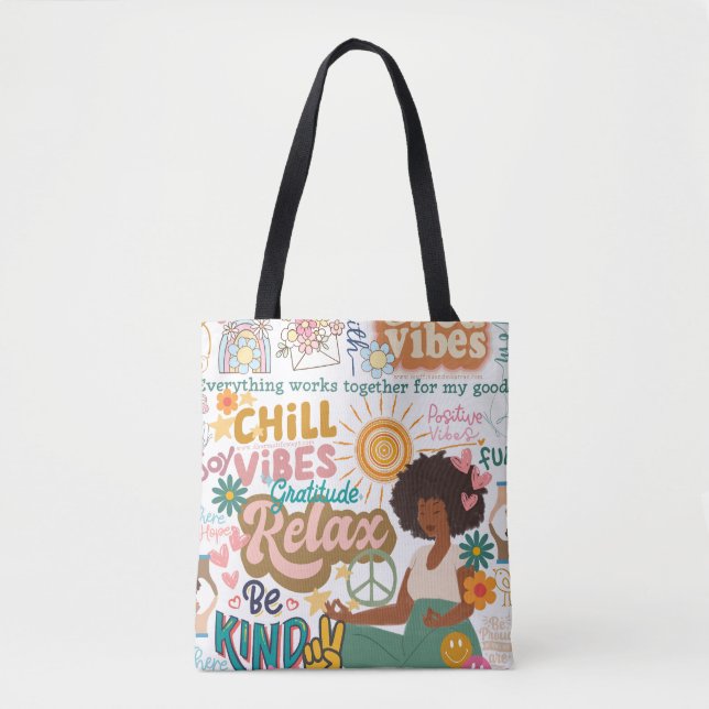 Good Vibes Tote Tasche (Vorderseite)