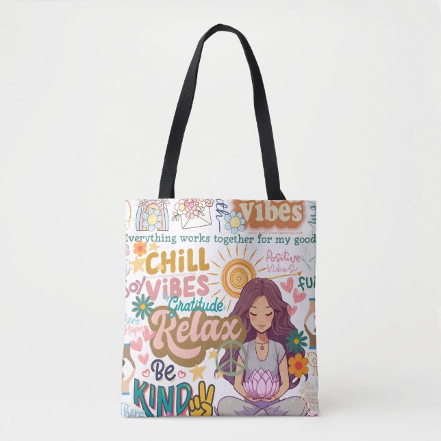 Good Vibes Tote Tasche (Vorderseite)