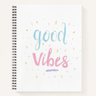 "Good Vibes" Uni Ruled Notebook Notizbuch