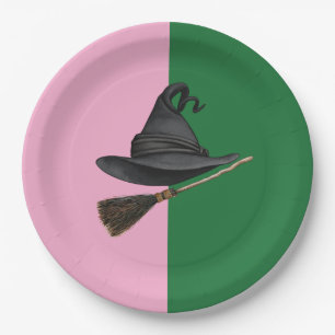 Good Witch Bad Witch - Rosa und Grün zum Geburtsta Pappteller