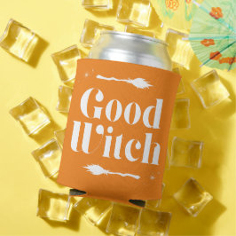 Good Witch Bad Witch Trendy Typografie Halloween Dosenkühler