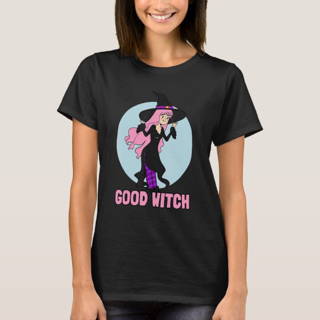 Good Witch Halloween Scary Witch T-Shirt (Vorderseite)