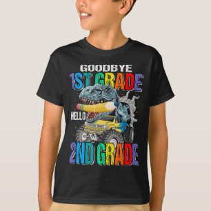 Goodbye 1st Grade Hallo 2nd Grade Monster Truck T-Shirt