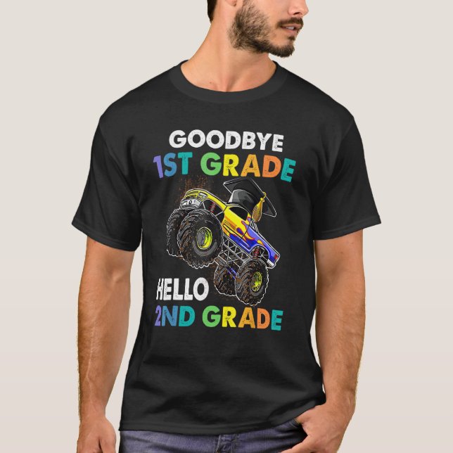 Goodbye 1st Grade Hello 2nd Grade Monster Truck Gr T-Shirt (Vorderseite)