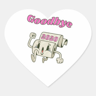Goodbye 2020 - Es ist endlich vorbei Herz-Aufkleber