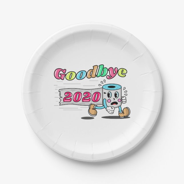 Goodbye 2020 - Es ist endlich vorbei Pappteller (Vorderseite)