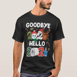 Goodbye 2020 Hello 2021 Happy New Year 2021 Hallo T-Shirt