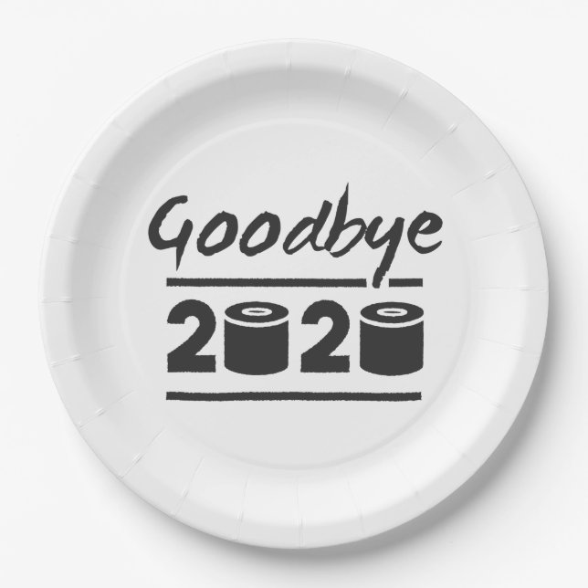 Goodbye 2020 Toilettenpapier - endlich vorbei Pappteller (Vorderseite)
