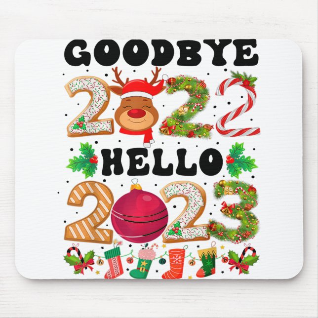 Goodbye 2022 Hello 2023 Fappy New Year Funny Chris Mousepad (Vorne)