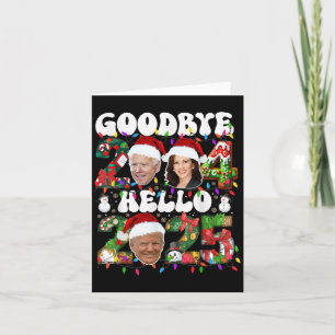 Goodbye 2024 Hello 2025 Funny Christmas Trump Happ Karte