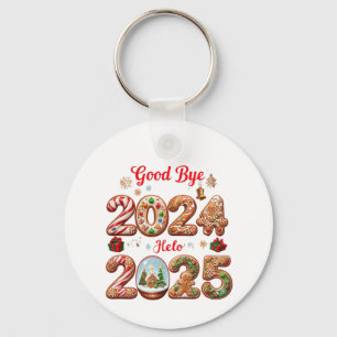 Goodbye 2024 Hello 2025 Happy New Year Design Schlüsselanhänger