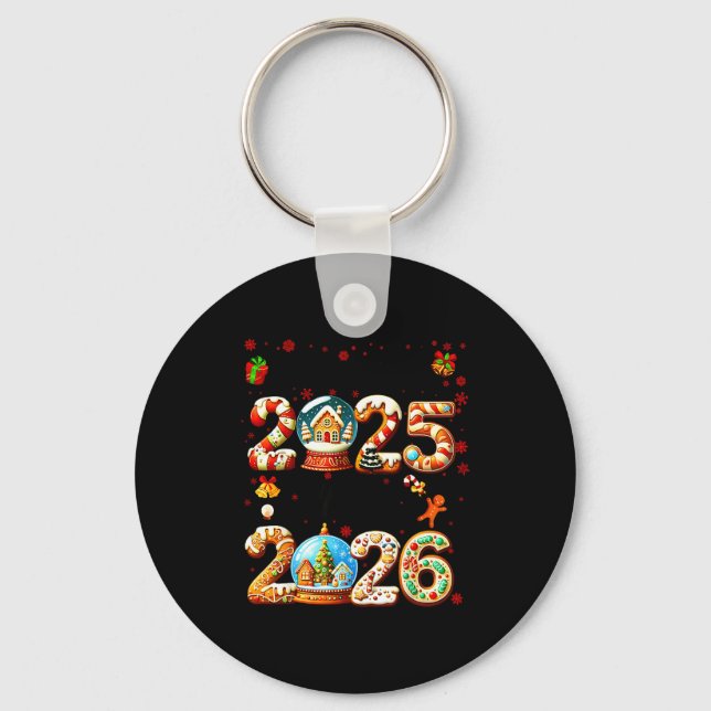 Goodbye 2025 Hello 2026 Christmas And Happy New Ye Schlüsselanhänger (Vorderseite)