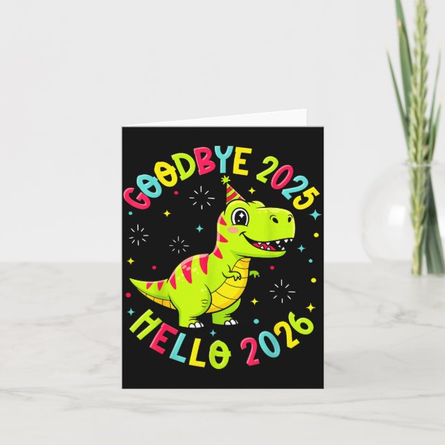 Goodbye 2025 Hello 2026 Happy New Year 2026 Nye Cu Karte (Vorderseite)