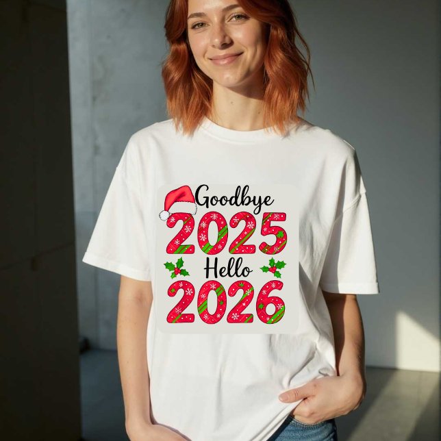 Goodbye 2025 Hello 2026 Happy New Year T-Shirt Tri-Blend Shirt (Von Creator hochgeladen)