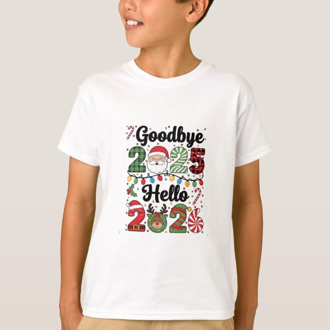 Goodbye 2025 Hello 2026 New Year Resolution   T-Shirt (Vorderseite)