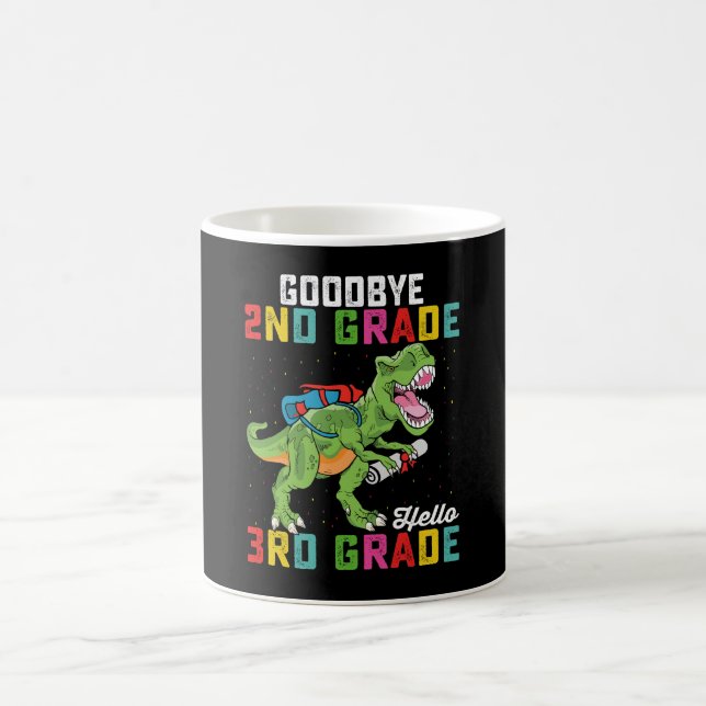 Goodbye 2. Klasse Hello 3rd Grade T Rex Dinosaur Kaffeetasse (Mittel)