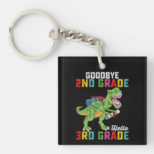 Goodbye 2. Klasse Hello 3rd Grade T Rex Dinosaur Schlüsselanhänger