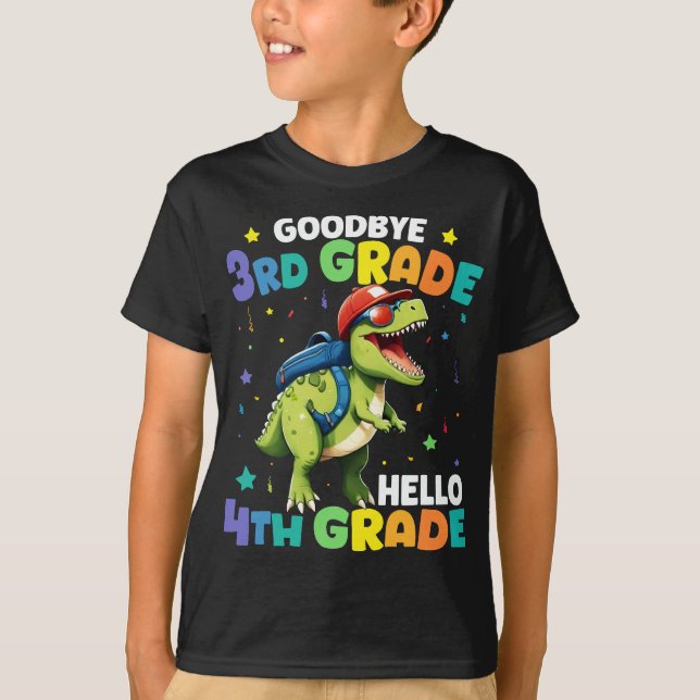 Goodbye, 3. Klasse T Rex Monster Truck Dinosaur T-Shirt (Vorderseite)