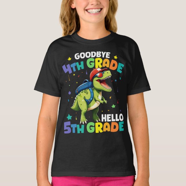 Goodbye 4. Klasse T Rex Monster Truck Dinosaur T-Shirt (Vorderseite)