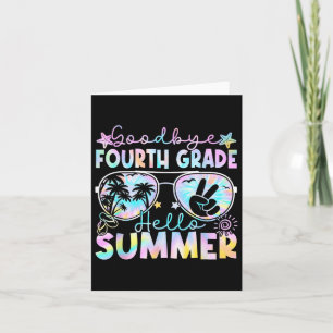 Goodbye 4 th Grade Hallo Sommer Vierte Klasse letz Karte