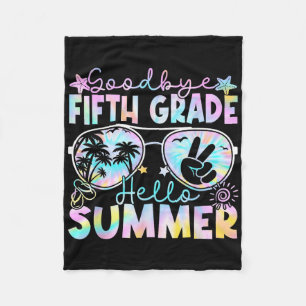 Goodbye 5 th Grade Hallo Sommer Fünfte Klasse Letz Fleecedecke