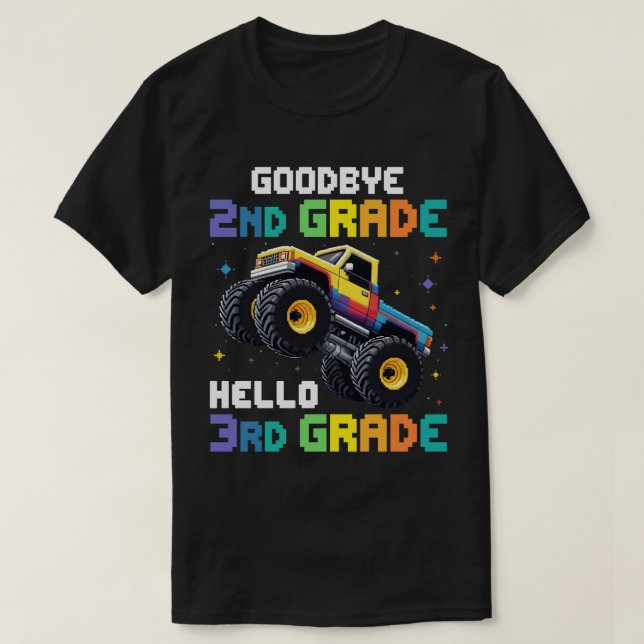 Goodbye Abschluss Monster Truck T-Shirt (Design vorne)