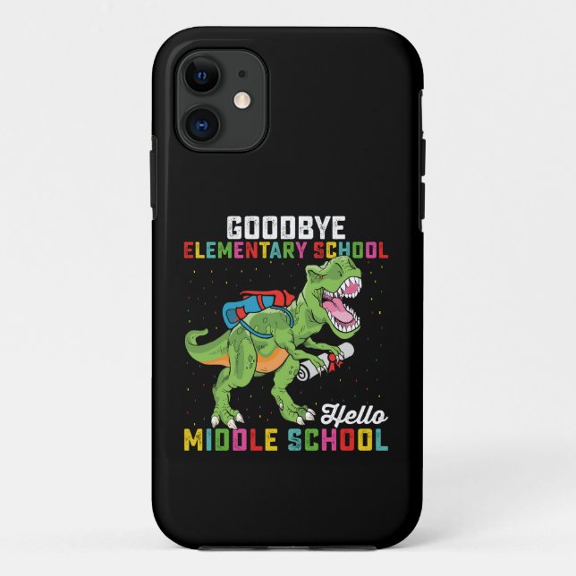 Goodbye Elementary Hello Middle School T Rex Case-Mate iPhone Hülle (Rückseite)
