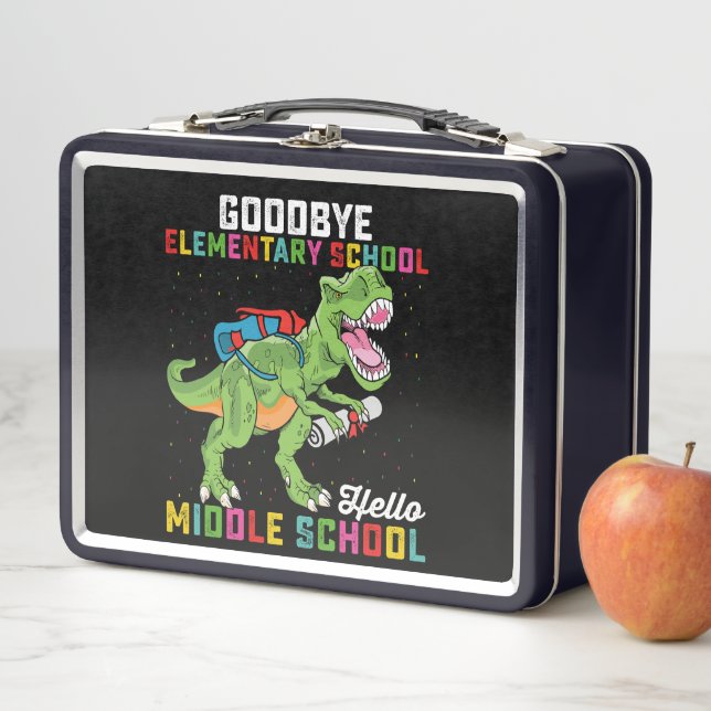 Goodbye Elementary Hello Middle School T Rex Metall Brotdose (Beispiel)