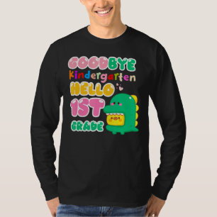 Goodbye Kindergarten Hallo 1. Grade Dinosaur Boys T-Shirt