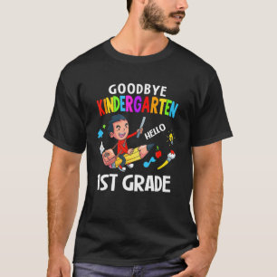 Goodbye Kindergarten Hallo 1. Grade Unicorn Girls T-Shirt