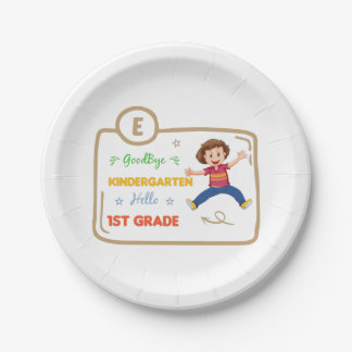 Goodbye Kindergarten Hallo 1. Klasse 2022 Pappteller