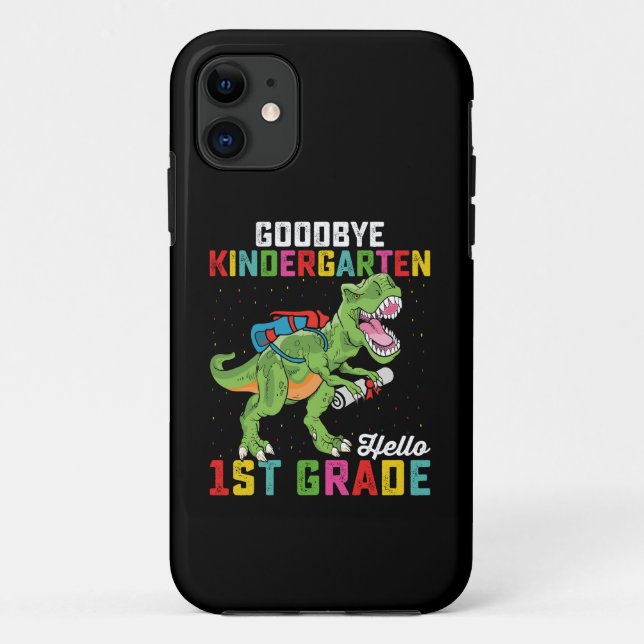 Goodbye Kindergarten Hallo 1. Klasse T Rex School Case-Mate iPhone Hülle (Rückseite)