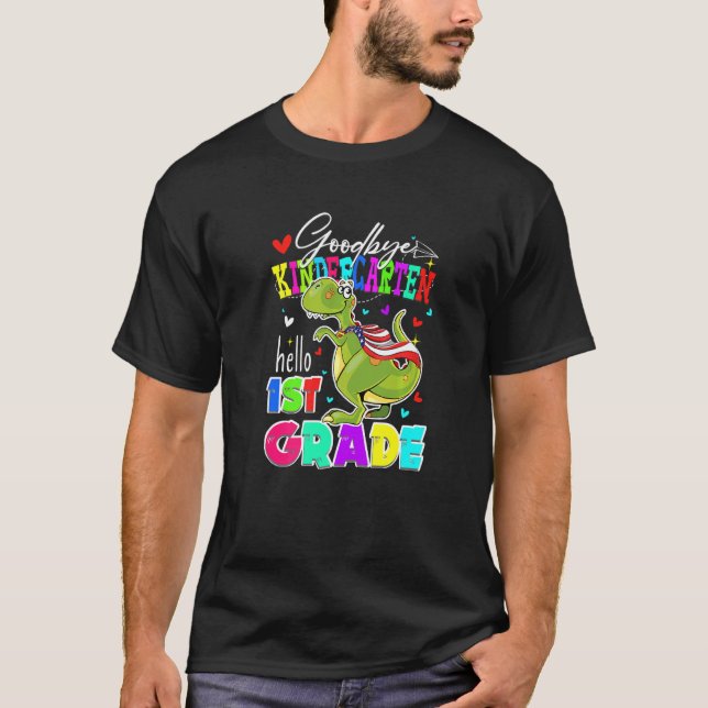 Goodbye Kindergarten Hello 1st Grade Abschluss La T-Shirt (Vorderseite)