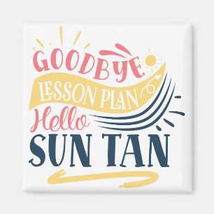 Goodbye Lesson Plan Hallo Sun Tan Magnet