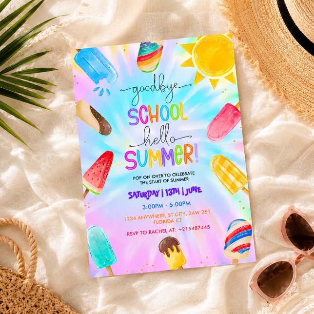 Goodbye School Hello Summer Pool Party Einladung (Von Creator hochgeladen)