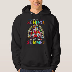 Goodbye School Teacher Hallo Sommerurlaub Unico Hoodie