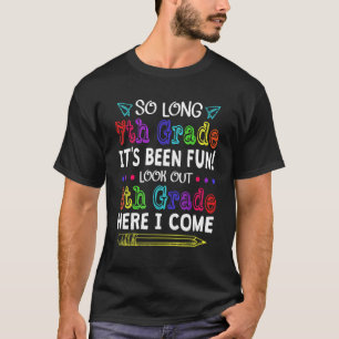 Goodbye Sieben Klasse Willkommen 8. Klasse Zurück T-Shirt