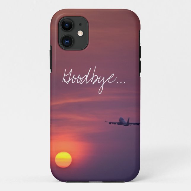 Goodbye Sonnenuntergang Flugzeug Wanderlust Reises Case-Mate iPhone Hülle (Rückseite)