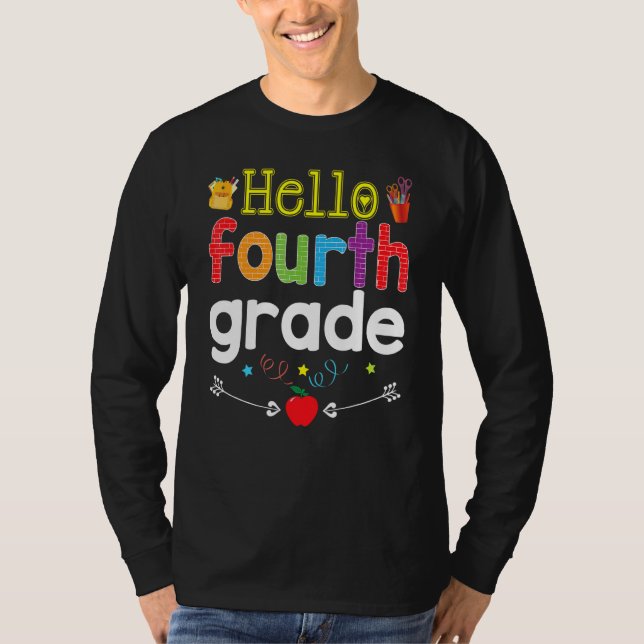 Goodbye Summer Hello Fourth Grade 4th Grader Teach T-Shirt (Vorderseite)