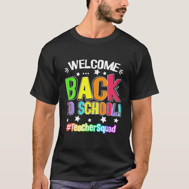 Goodbye Summer Welcome Teachers treten zurück nach T-Shirt (Vorderseite)